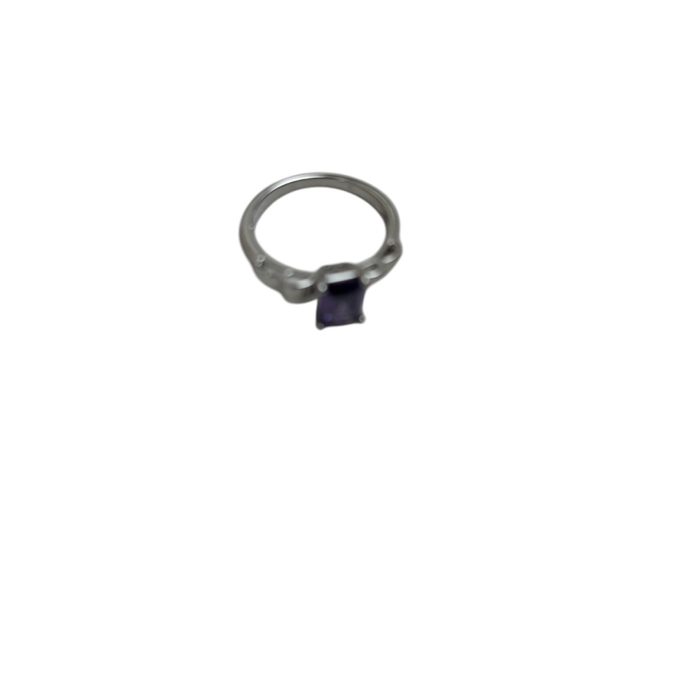 Elegant Purple Silver Ring, feminine, coquette, boho, feminine, summer, fairy - Picture 4 of 11